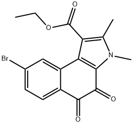 ethyl 8-bromo-2,3-dimethyl-4,5-dioxo-4,5-dihydro-3H-benzo[e]indole-1-carboxylate Struktur