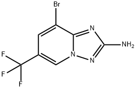 8-Bromo-6-trifluoromethyl-[1,2,4]triazolo[1,5-a]pyridin-2-ylamine Struktur