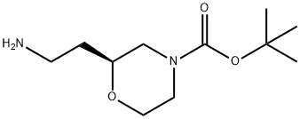 (S)-tert-butyl 2-(2-aminoethyl)morpholine-4-carboxylate Struktur