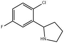 2-(2-chloro-5-fluorophenyl)pyrrolidine Struktur