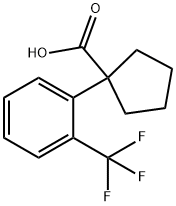 1-[2-(Trifluoromethyl)phenyl]cyclopentanecarboxylic Acid Struktur