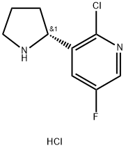 3-((2R)PYRROLIDIN-2-YL)-2-CHLORO-5-FLUOROPYRIDINE DIHYDROCHLORIDE Struktur