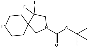 tert-butyl 4,4-difluoro-2,8-diazaspiro[4.5]decane-2-carboxylate Struktur