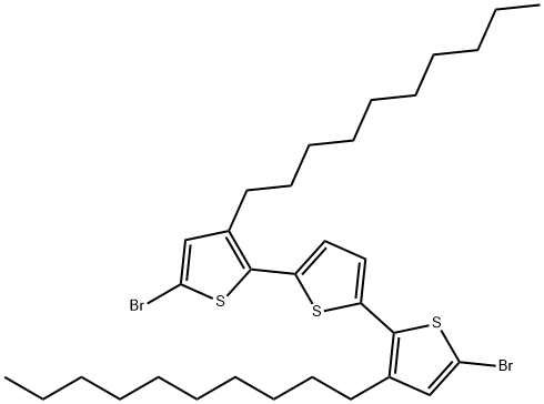 5,5''-dibromo-3,3''-didecyl-2,2':5',2''-terthiophene Struktur