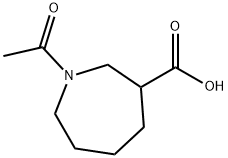 1-acetylazepane-3-carboxylic acid Struktur