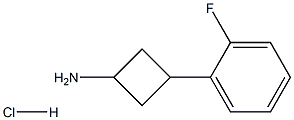 3-(2-fluorophenyl)cyclobutan-1-amine hydrochloride Struktur