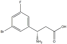 (3S)-3-AMINO-3-(3-BROMO-5-FLUOROPHENYL)PROPANOIC ACID Struktur