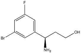 (3R)-3-AMINO-3-(3-BROMO-5-FLUOROPHENYL)PROPAN-1-OL Struktur