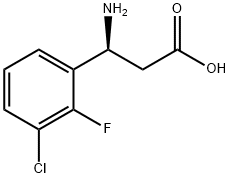 (3S)-3-AMINO-3-(3-CHLORO-2-FLUOROPHENYL)PROPANOIC ACID Struktur