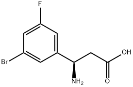 (3R)-3-AMINO-3-(3-BROMO-5-FLUOROPHENYL)PROPANOIC ACID Struktur