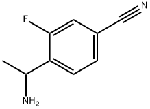 4-(1-aminoethyl)-3-fluorobenzonitrile Struktur