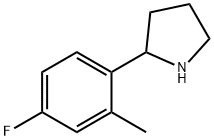 2-(4-fluoro-2-methylphenyl)pyrrolidine Struktur