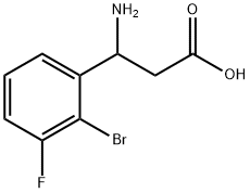 3-amino-3-(2-bromo-3-fluorophenyl)propanoic acid Struktur