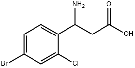 3-amino-3-(4-bromo-2-chlorophenyl)propanoic acid Struktur