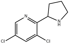 3,5-DICHLORO-2-(PYRROLIDIN-2-YL)PYRIDINE Struktur