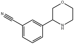 3-(morpholin-3-yl)benzonitrile Struktur