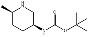 tert-butyl N-[(3S,6R)-6-methylpiperidin-3-yl]carbamate Struktur