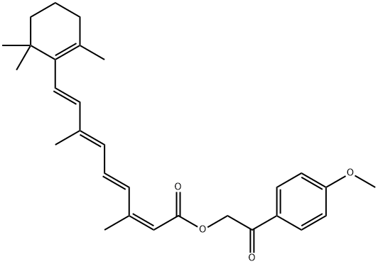 Retinoic acid,2-(4-methoxyphenyl)-2-oxoethyl ester, 13-cis- Struktur