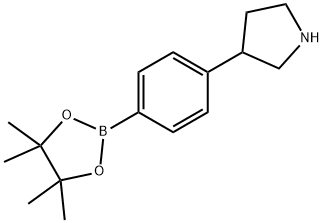 4-(Pyrrolidin-3-yl)phenylboronic acid pinacol ester Struktur