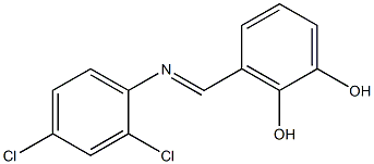 3-{[(2,4-dichlorophenyl)imino]methyl}-1,2-benzenediol Struktur