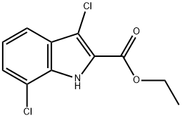 ethyl 3,7-dichloro-1H-indole-2-carboxylate Struktur