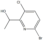 1-(6-Bromo-3-chloro-pyridin-2-yl)-ethanol Struktur