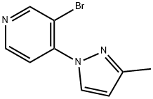 3-BROMO-4-(3-METHYL-1H-PYRAZOL-1-YL)PYRIDINE Struktur