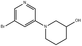 1-(3-BROMOPYRIDIN-5-YL)PIPERIDIN-3-OL Struktur