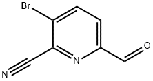 3-bromo-6-formylpyridine-2-carbonitrile Struktur