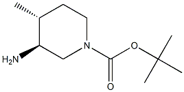 (3S,4R)-tert-Butyl 3-amino-4-methylpiperidine-1-carboxylate Struktur