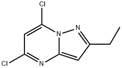 Pyrazolo[1,5-a]pyrimidine, 5,7-dichloro-2-ethyl- Struktur