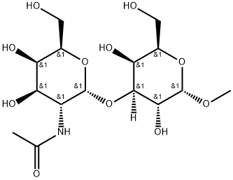 Methyl 3-O-(2-acetamido-2-deoxy-a-D-galactopyranosyl)-a-D-galactopyranoside Struktur