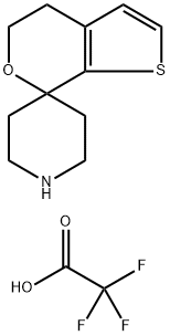 4',5'-dihydrospiro[piperidine-4,7'-thieno[2,3-c]pyran], trifluoroacetic acid Struktur