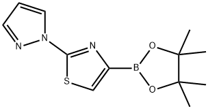 2-(1H-PYRAZOL-1-YL)THIAZOLE-4-BORONIC ACID PINACOL ESTER Struktur