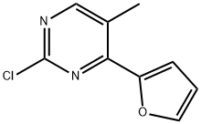 2-Chloro-4-(2-furanyl)-5-methylpyrimidine Struktur