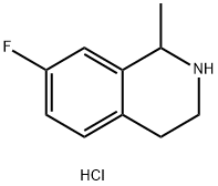 7-fluoro-1-methyl-1,2,3,4-tetrahydroisoquinoline hydrochloride Struktur