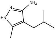 3-methyl-4-(2-methylpropyl)-1H-pyrazol-5-amine Struktur