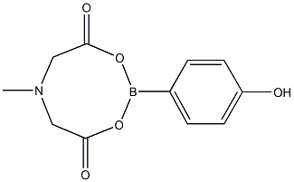 2-(4-Hydroxyphenyl)-6-methyl-1,3,6,2-dioxazaborocane-4,8-dione Struktur