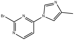 2-Bromo-4-(4-methylimidazol-1-yl)pyrimidine Struktur