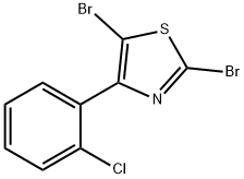 2,5-Dibromo-4-(2-chlorophenyl)thiazole Struktur