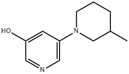 3-Hydroxy-5-(3-methylpiperidin-1-yl)pyridine Struktur