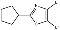 4,5-Dibromo-2-(cyclopentyl)thiazole Struktur