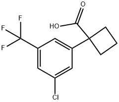 1-[3-Chloro-5-(trifluoromethyl)phenyl]cyclobutanecarboxylic Acid Struktur