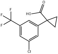 1-[3-Chloro-5-(trifluoromethyl)phenyl]cyclopropanecarboxylic Acid Struktur