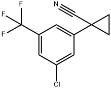 1-[3-Chloro-5-(trifluoromethyl)phenyl]cyclopropanecarbonitrile Struktur