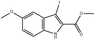 methyl 3-iodo-5-methoxy-1H-indole-2-carboxylate Struktur