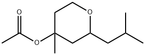 2-isobutyl-4-methyltetrahydro-2H-pyran-4-yl acetate Struktur