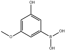 3-Hydroxy-5-methoxyphenylboronic acid Struktur