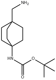 tert-butyl N-[4-(aminomethyl)bicyclo[2.2.2]octan-1-yl]carbamate Struktur