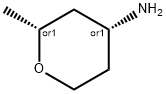 (2R,4R)-2-methyltetrahydro-2H-pyran-4-amine Struktur